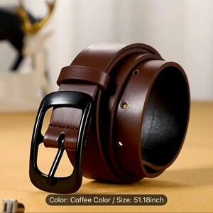 Men's leather belt 51.18 inch